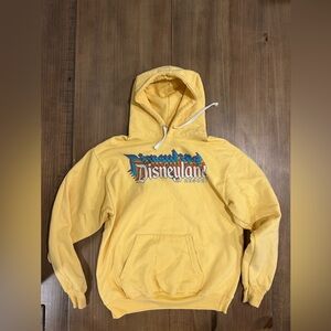 Yellow Disneyland rainbow logo Disney hoodie